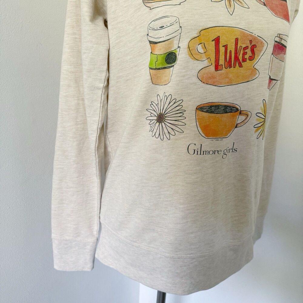 Gilmore Girls Luke's Floral Coffee Mug Cup Tee Shirt Top M Medium Cotton Blend - Picture 6 of 14